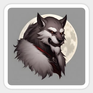 werewolf fantasy art Sticker